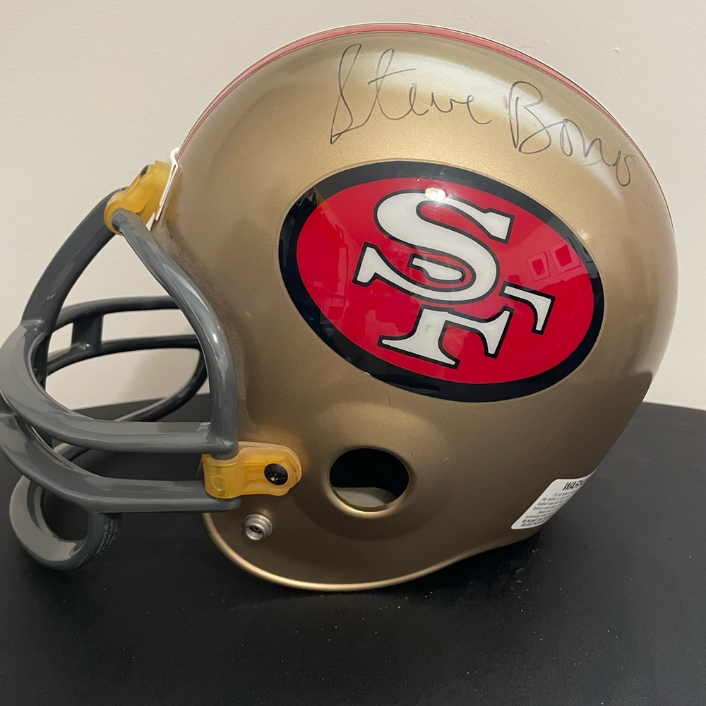 NFL Vintage San Francisco Full-Size Riddle Helmet signed by Steve Bono.